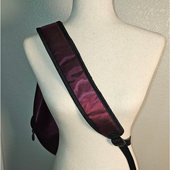 Atlantic Crossbody Sling Bag in Purple Burgundy Backpack - Picture 7 of 8